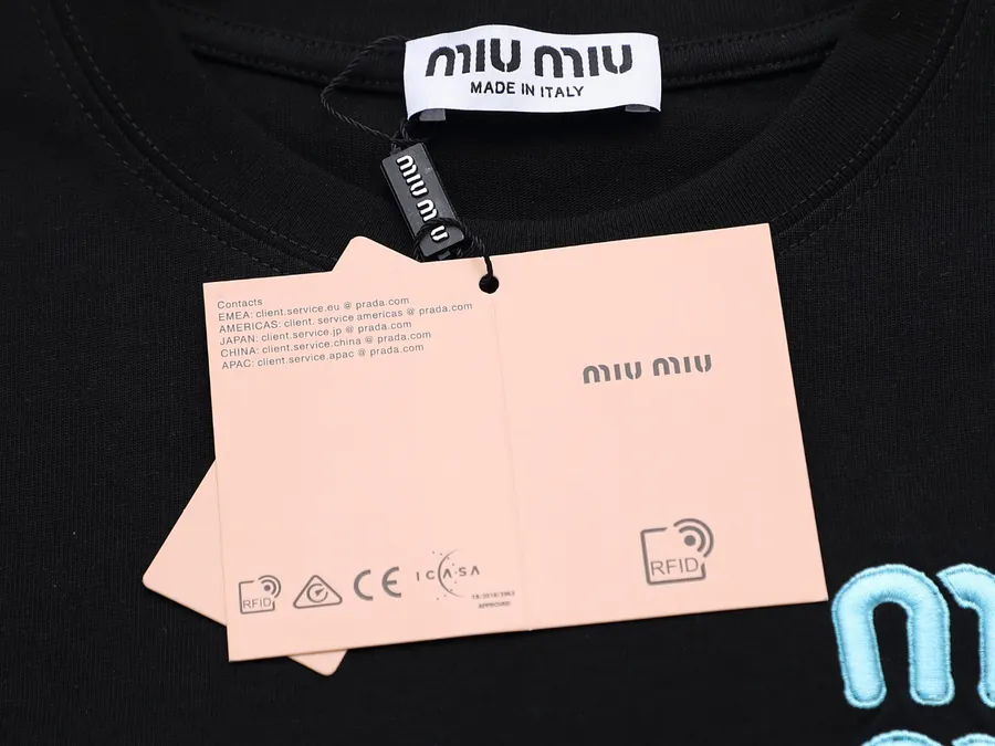 MIU MIU Celestial Exclusive Embroidered Short Sleeve