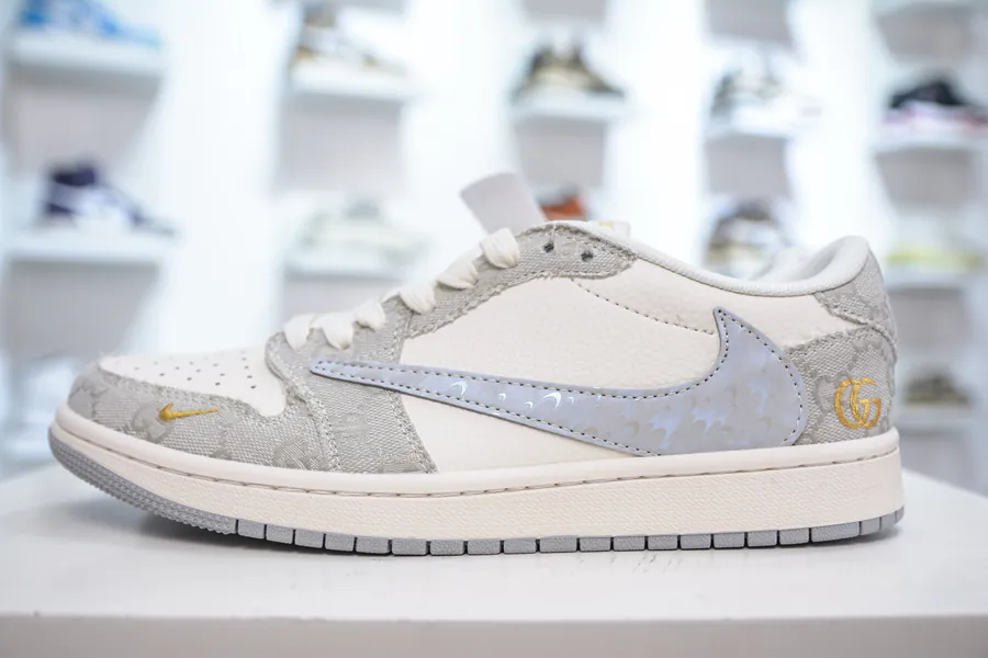 TS x Air 1 Low Collaborative Smoke Gray Canvas