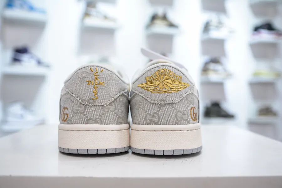 TS x Air 1 Low Collaborative Smoke Gray Canvas