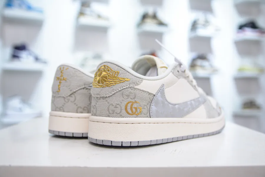 TS x Air 1 Low Collaborative Smoke Gray Canvas