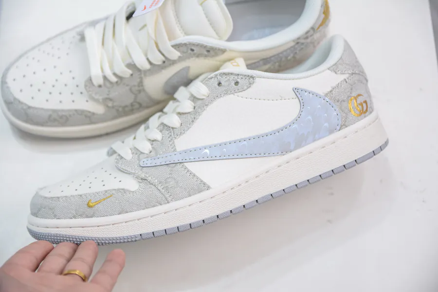 TS x Air 1 Low Collaborative Smoke Gray Canvas