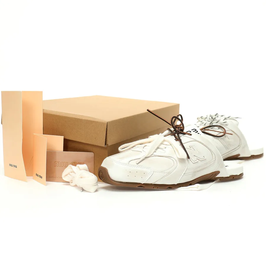 Miu Miu x New Balance 530 SL Faded Suede Mules