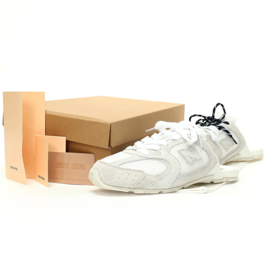 Miu Miu x New Balance 530 SL Faded Suede Mules