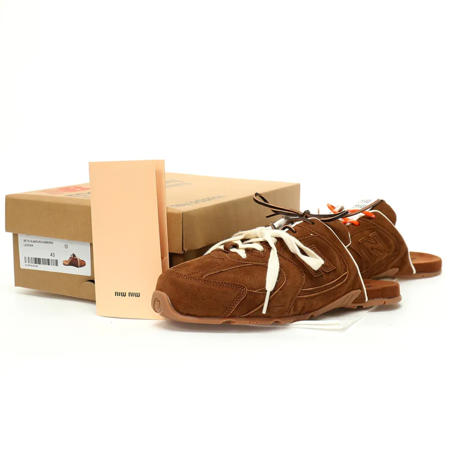 Miu Miu x New Balance 530 SL Faded Suede Mules