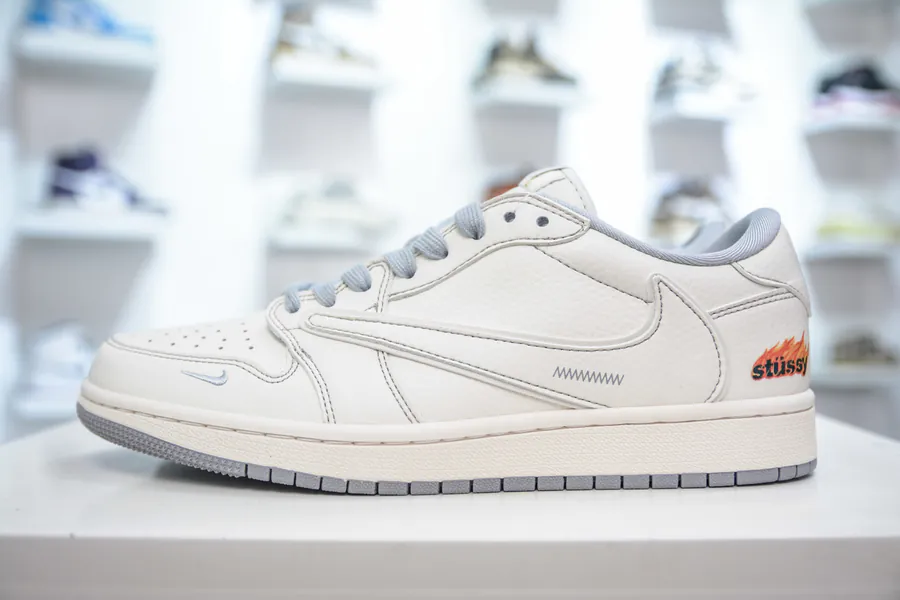 TS x Air 1 Low Collaboration Grey Flame Custom Color
