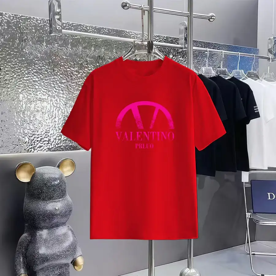 VALENTINO Print Round Neck Short Sleeve T Shirt