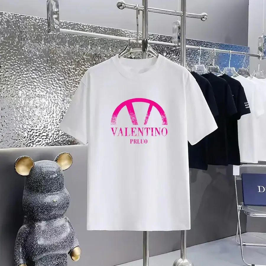 VALENTINO Valentino Print Round Neck Short Sleeve T Shirt