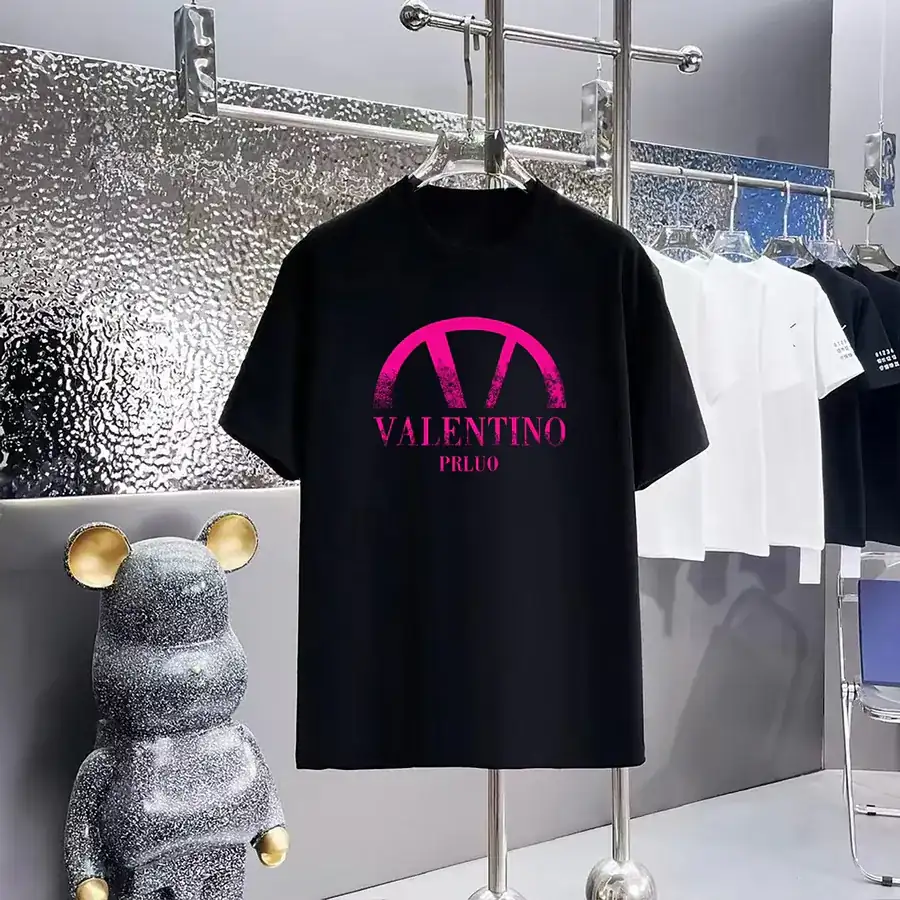 VALENTINO Print Round Neck Short Sleeve T Shirt