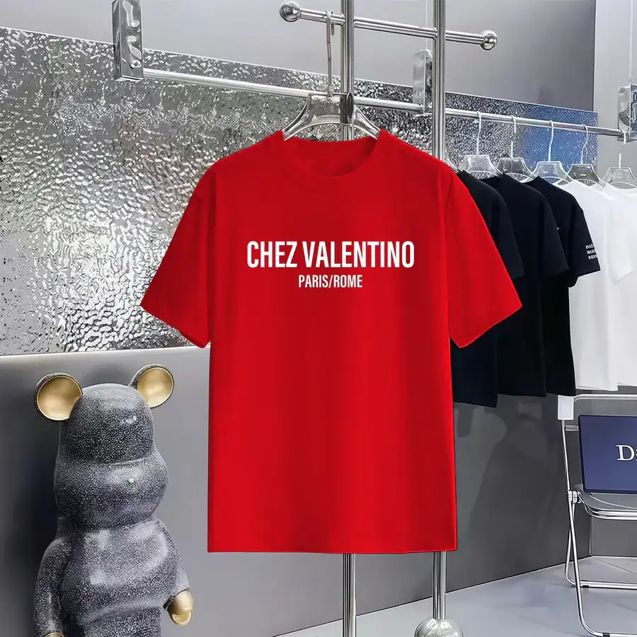 VALENTINO Print Round Neck Short Sleeve T Shirt