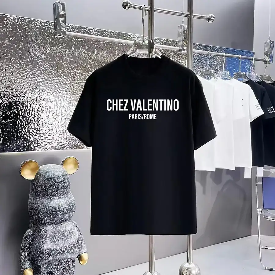 VALENTINO Print Round Neck Short Sleeve T Shirt