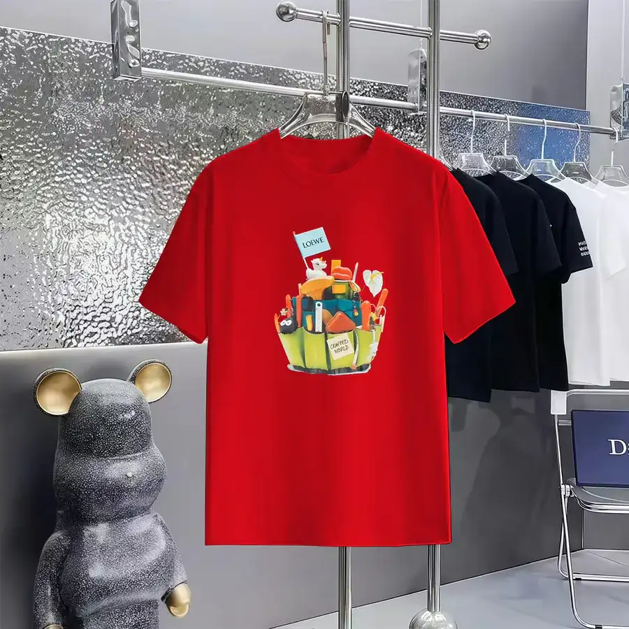 LOEWE Print Round Neck Short Sleeve T Shirt
