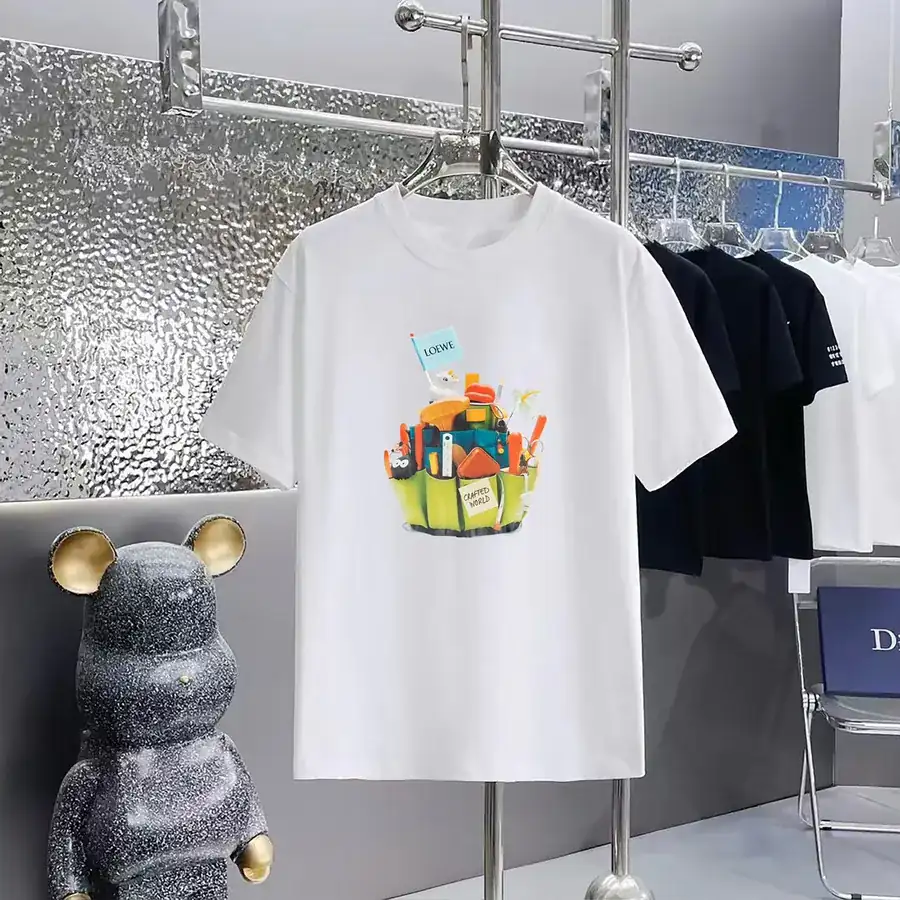 LOEWE Print Round Neck Short Sleeve T Shirt
