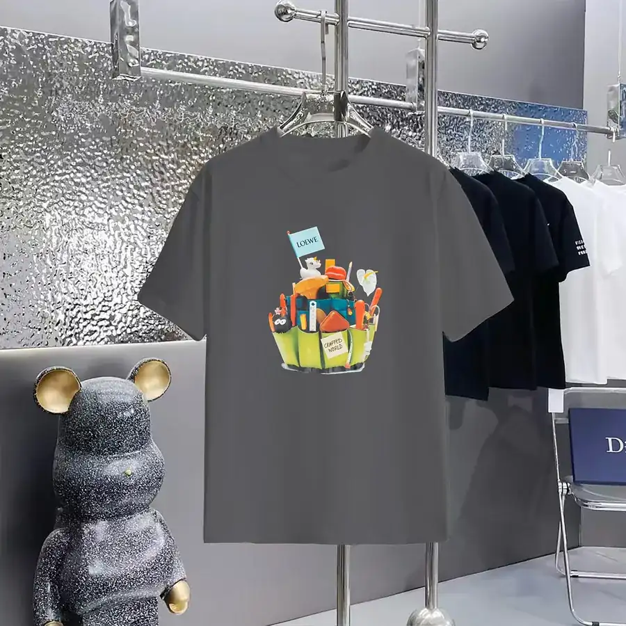 LOEWE Print Round Neck Short Sleeve T Shirt
