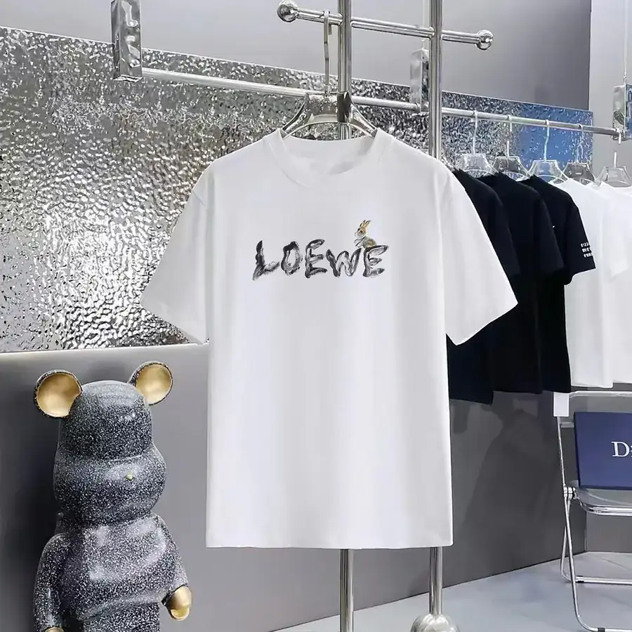 LOEWE Print Round Neck Short Sleeve T shirt