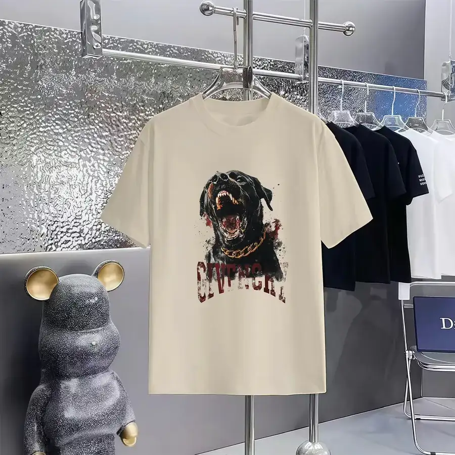GIVENCHY Print Round Short Sleeve T Shirt