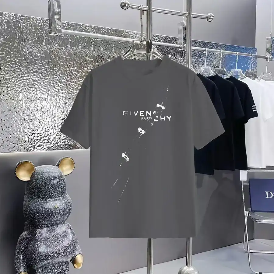 GIVENCHY Printed Round Short Sleeve T Shirt