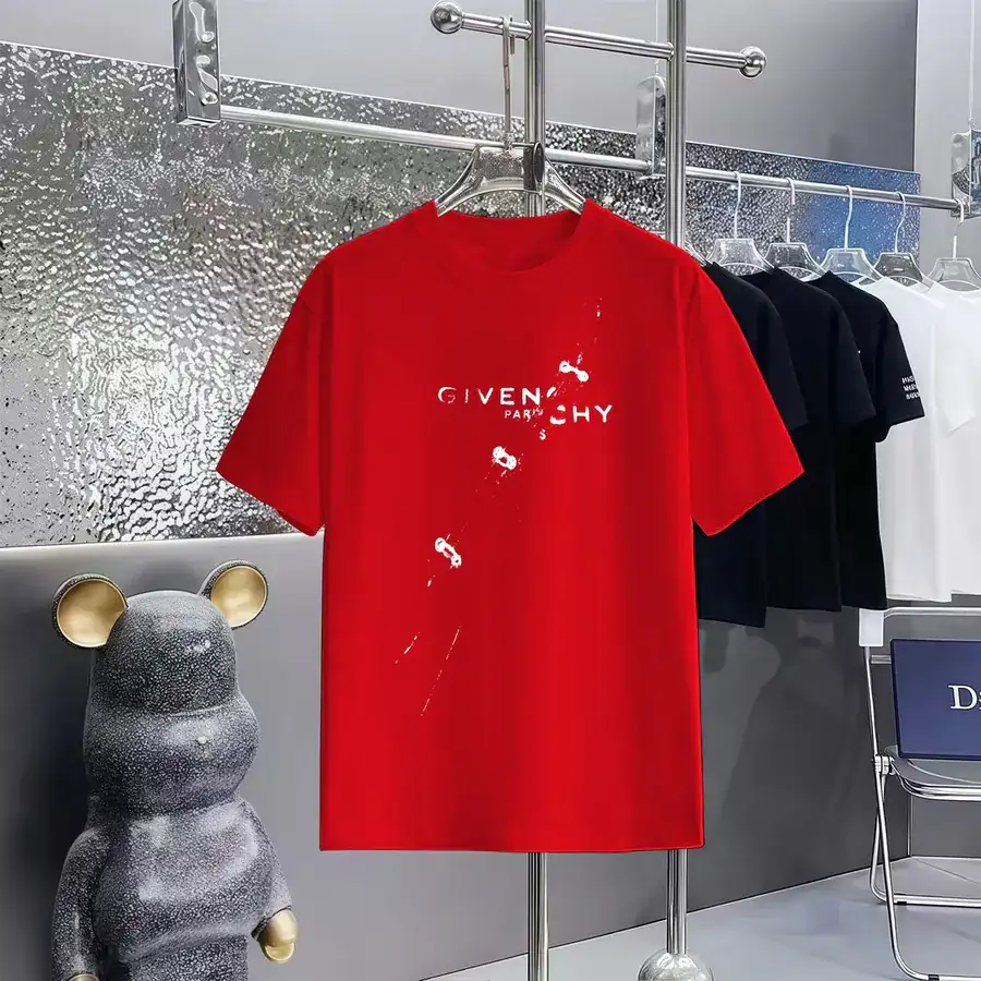 GIVENCHY Printed Round Short Sleeve T Shirt