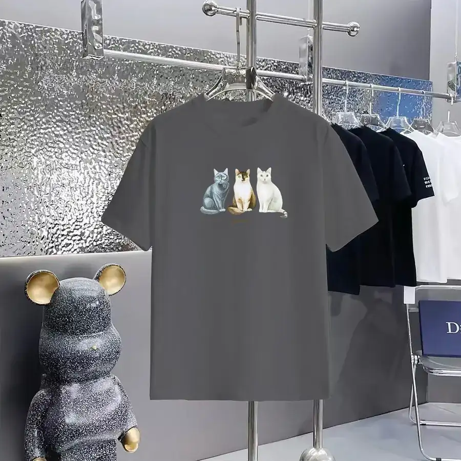 GIVENCHY Printed Round Short Sleeve T Shirt