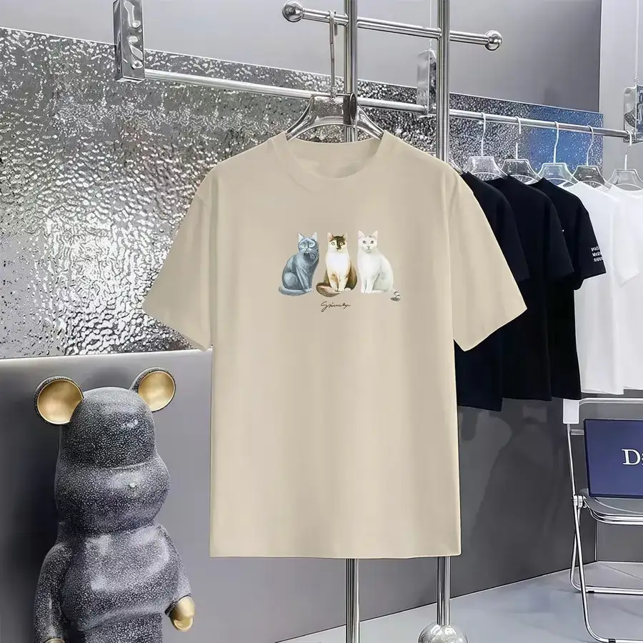 GIVENCHY Printed Round Short Sleeve T Shirt