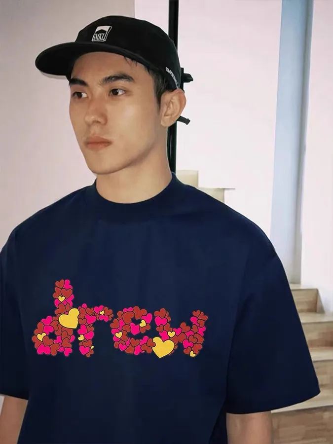 Drew House Heart Petal Print Short Sleeve情侣T恤