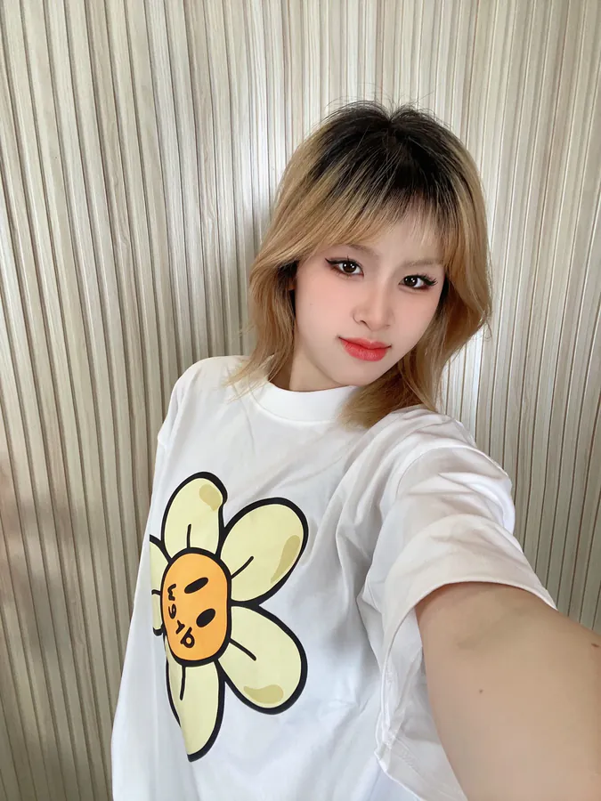 Drew House Royal Blue Daisy Smile Print Short Sleeve T Shirt