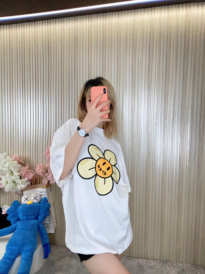 Drew House Royal Blue Daisy Smile Short Sleeve T Shirt