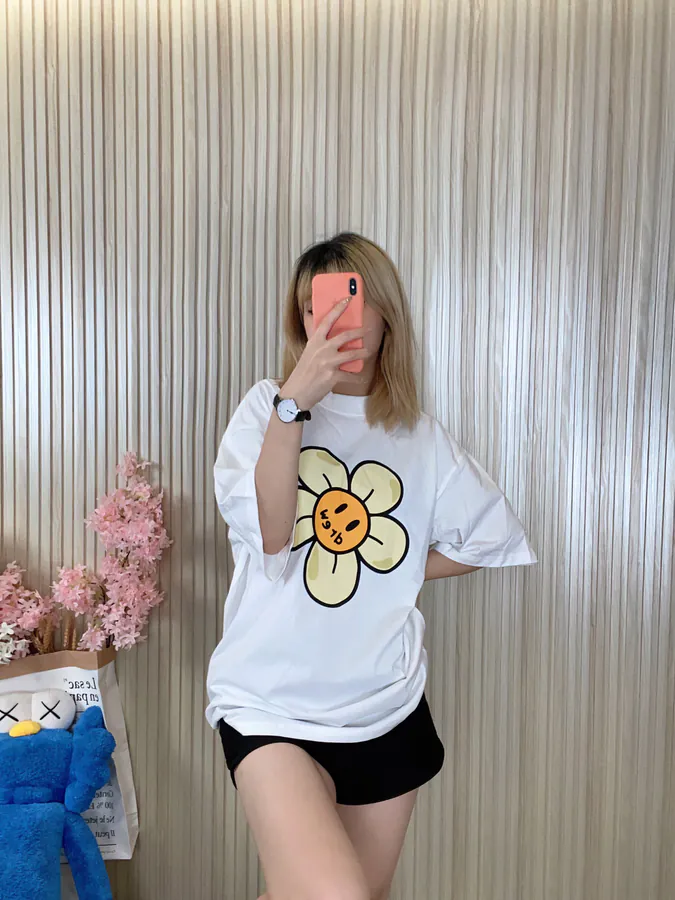 Drew House Royal Blue Daisy Smile Short Sleeve T Shirt