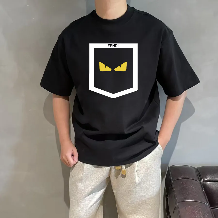 FEN CHEN Star Limited Summer Collection Printed Round Neck Short Sleeve T Shirt