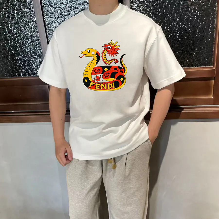 FEN CHEN Star Limited Summer Collection 25ss Printed Round Neck Short Sleeve T Shirt