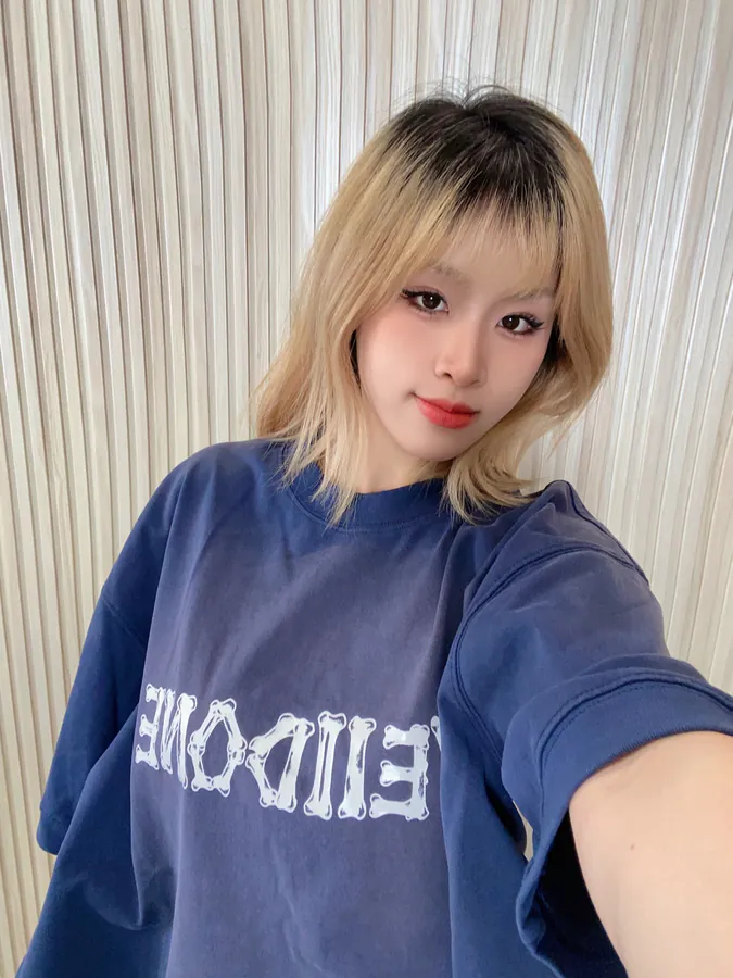 WE11DONE 24SS Gradual Tie Dye Logo Letter Print Round Neck T Shirt