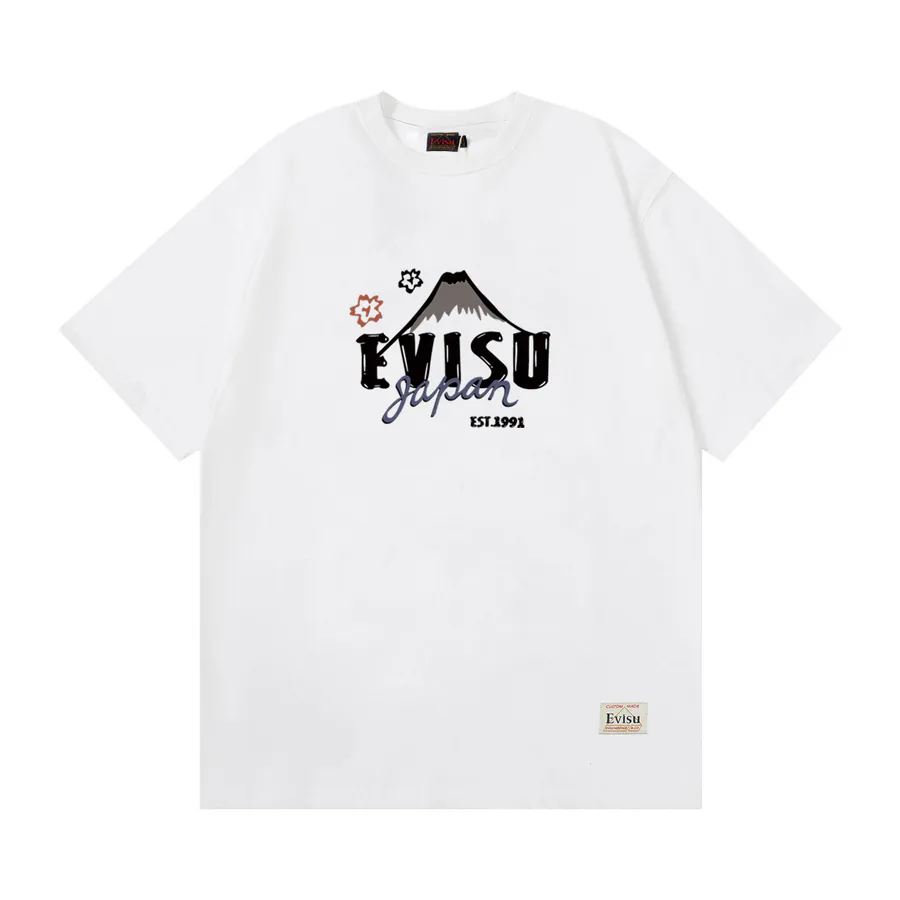 EVISU New Dharma Print Oversized T Shirt for Couples