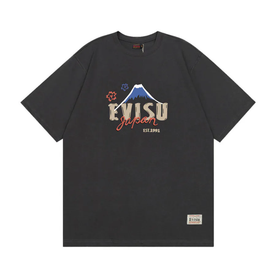 EVISU New Dharma Print Oversized T Shirt for Couples