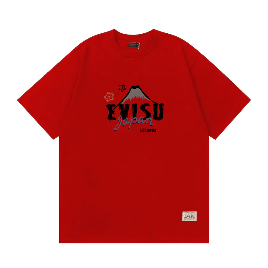 EVISU New Dharma Print Oversized T Shirt for Couples