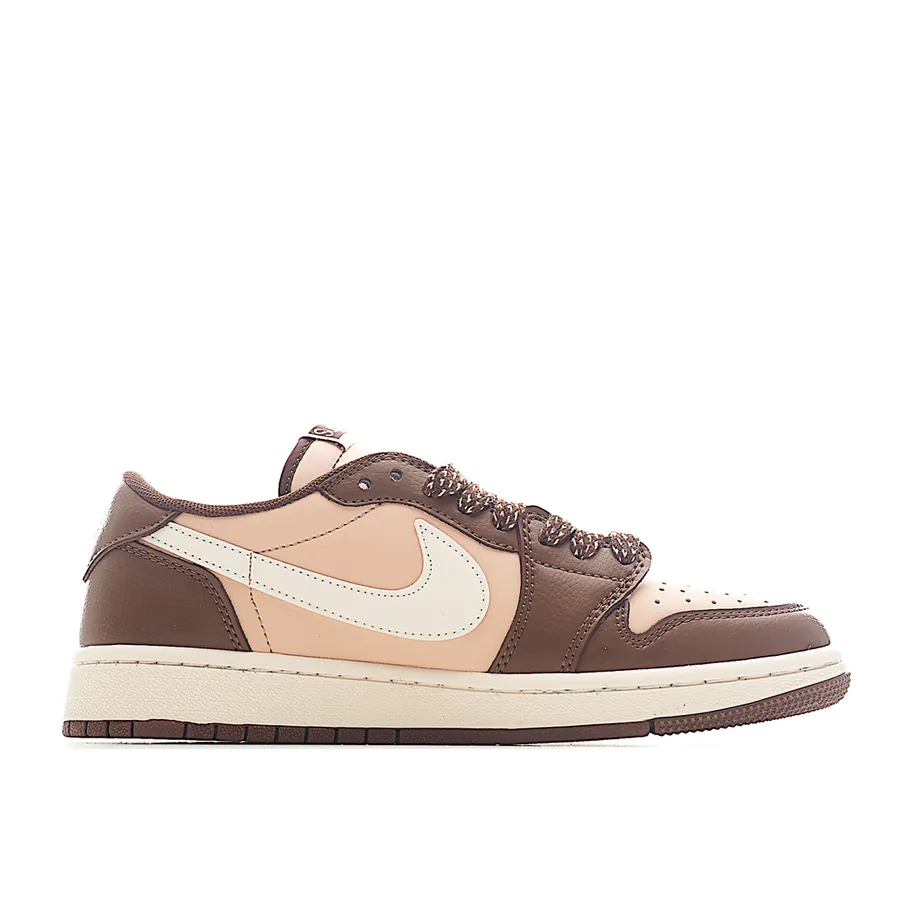 Travis Scott x Air Jordan 1 Reverse Mocha Low Top Cultural Basketball Shoes
