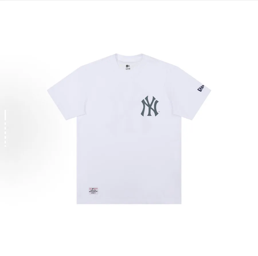 New Era MLB Logo Print Round Neck Sports T Shirt Unisex