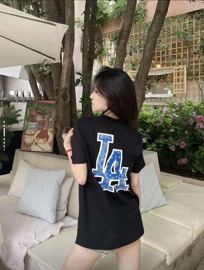 New Era MLB Logo Print Round Neck Sports T Shirt for Men and Women