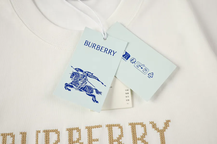 Bbr 2025 New Cross Stitch Horse Riding Cotton Short Sleeve T Shirt