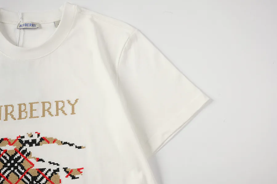 Bbr 2025 New Cross Stitch Horse Riding Cotton Short Sleeve T Shirt