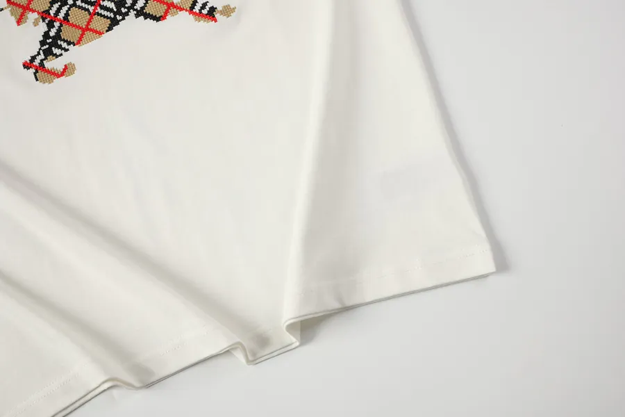 Bbr 2025 New Cross Stitch Horse Riding Cotton Short Sleeve T Shirt