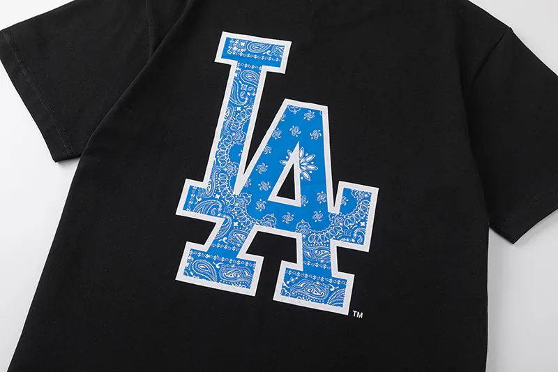 New Era MLB Logo Print Round Neck Sports T Shirt Unisex