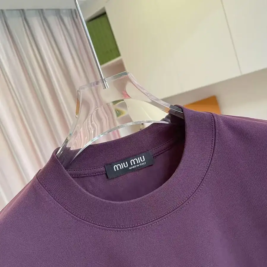 Miu Miu 2025 Spring Summer New Collection Short Sleeve T Shirt