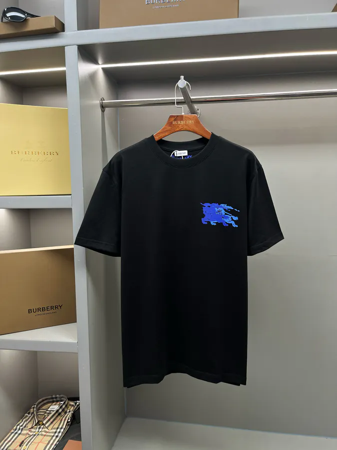 BUR Horse Rider Logo Cotton Short Sleeve T Shirt