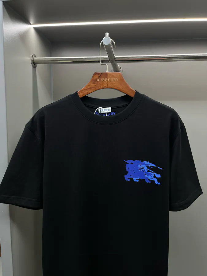 BUR Horse Rider Logo Cotton Short Sleeve T Shirt