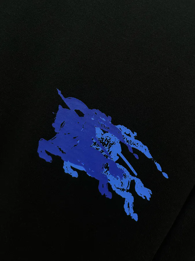 BUR Horse Rider Logo Cotton Short Sleeve T Shirt
