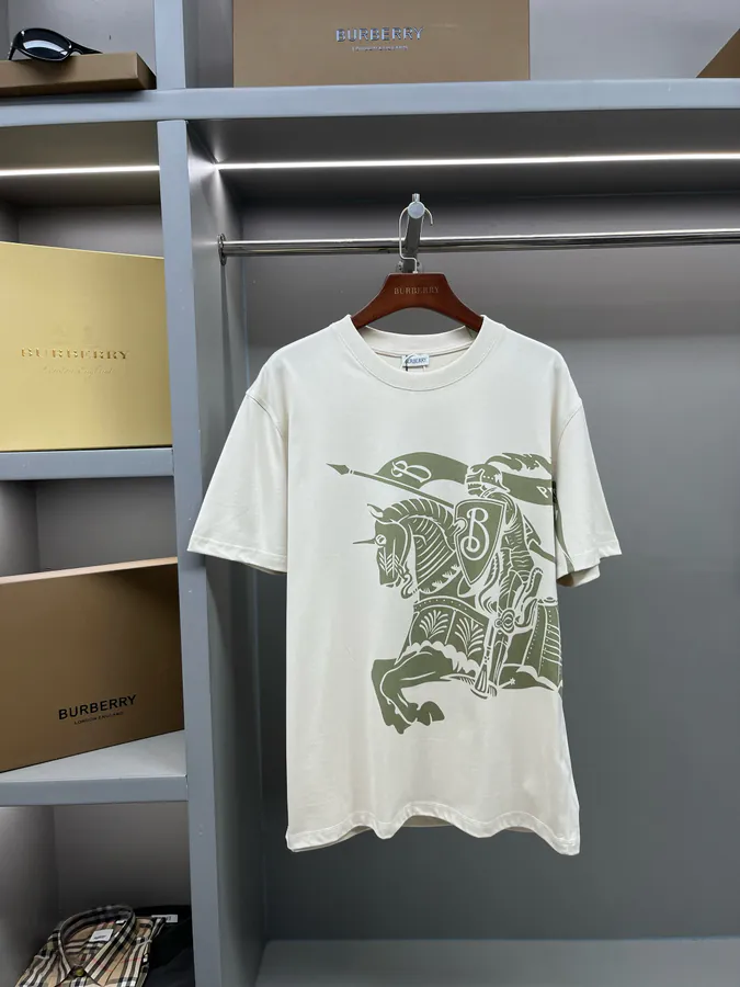 BUR Horse Rider Logo Cotton Short Sleeve T Shirt