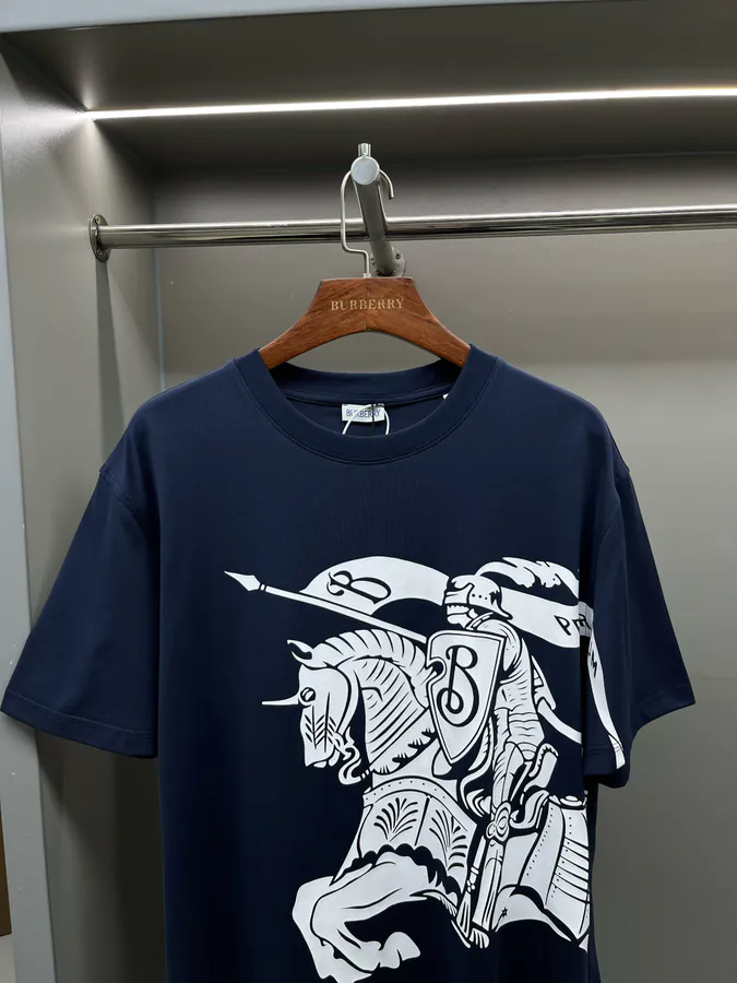 BUR Horse Rider Logo Cotton Short Sleeve T Shirt