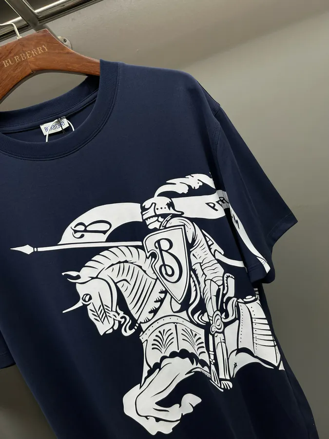 BUR Horse Rider Logo Cotton Short Sleeve T Shirt