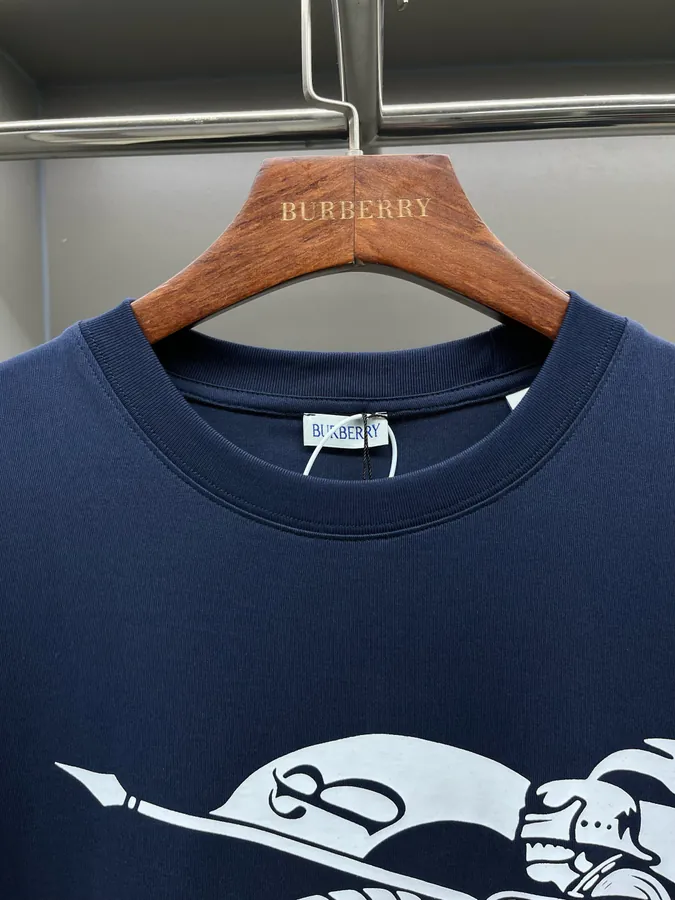BUR Horse Rider Logo Cotton Short Sleeve T Shirt