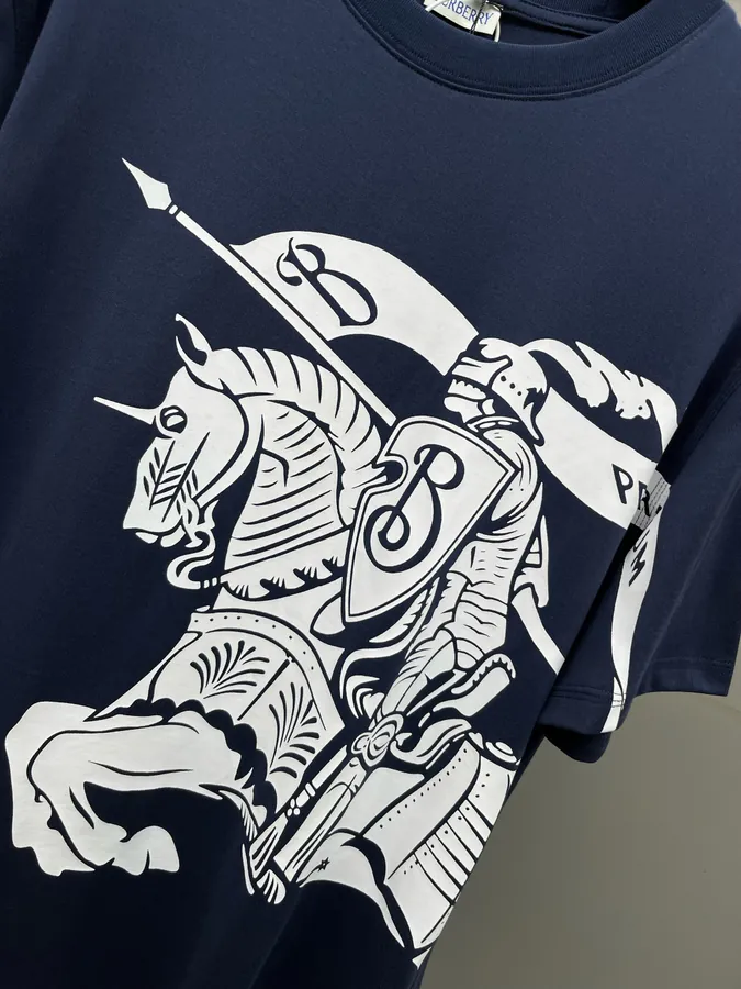BUR Horse Rider Logo Cotton Short Sleeve T Shirt
