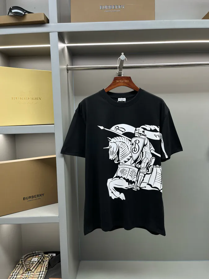 BUR Horse Rider Logo Cotton Short Sleeve T Shirt